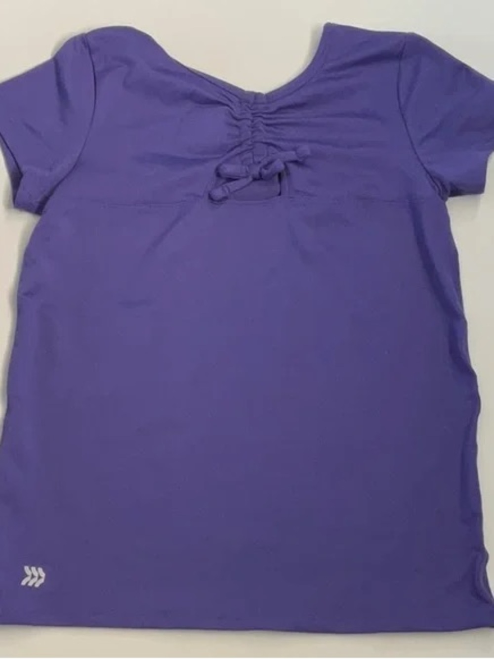 all in motion Purple Short-Sleeve Tee with Back Tie